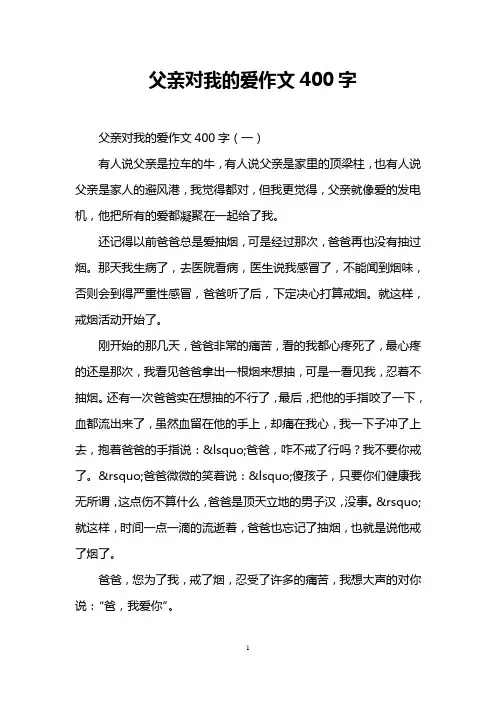 父亲对我的爱作文400字