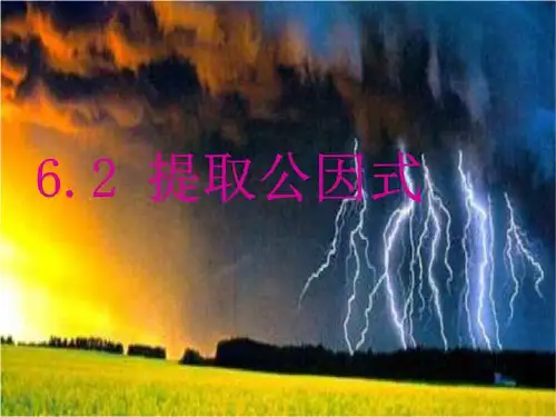 初一数学七年级数学提取公因式1