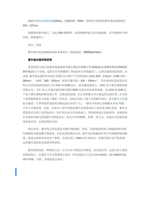 紫外线消毒灯工作原理