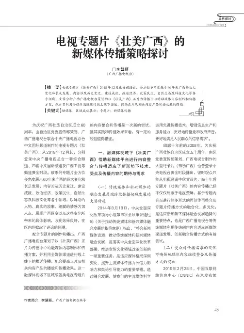 电视专题片《壮美广西》的新媒体传播策略探讨