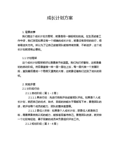 成长计划方案