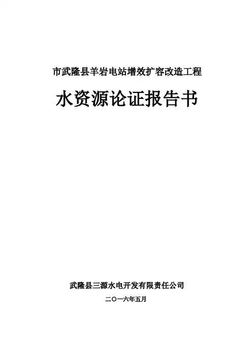 水资源论证报告