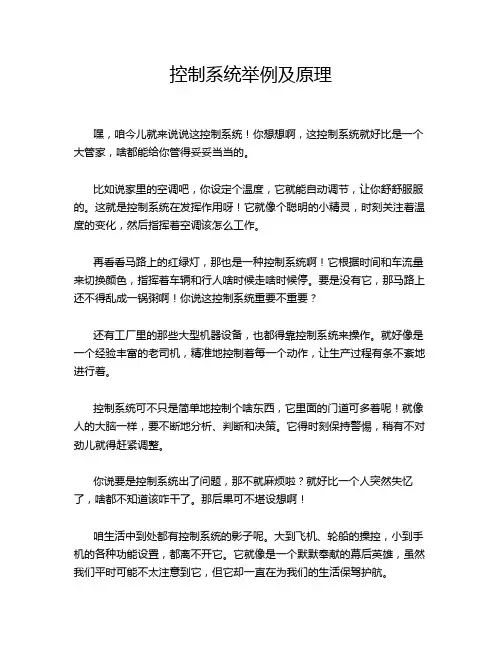 控制系统举例及原理