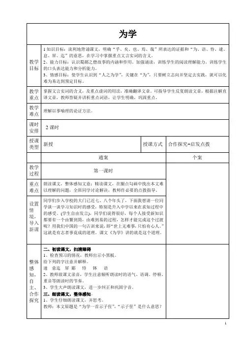 为学