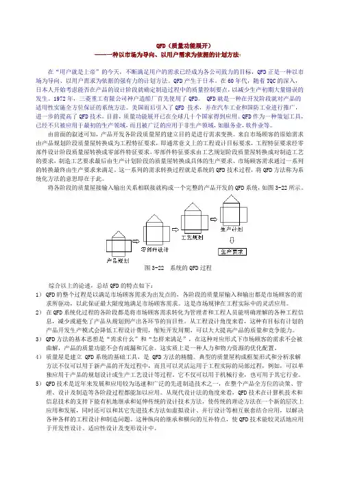QFD(质量功能展开)