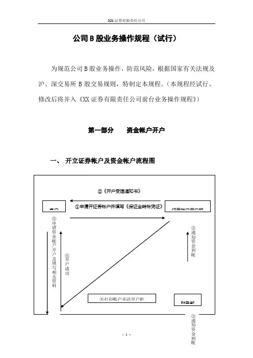 证券公司B股业务操作规程