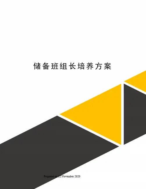 储备班组长培养方案 2
