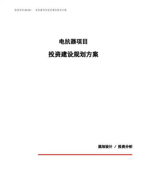 电抗器项目投资建设规划方案(模板)