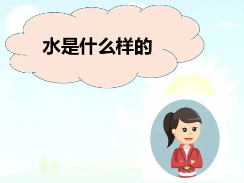 一年级下册科学《4 水是什么样的》 苏教版