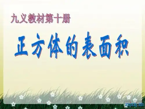 人教版五年级数学下册《正方体的表面积》课件 2