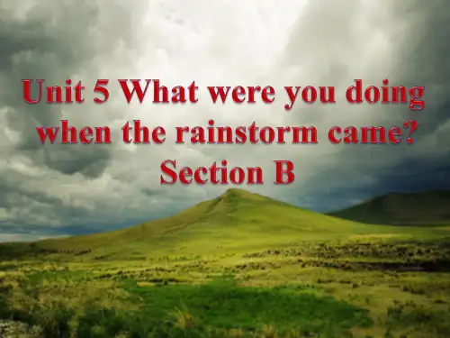 《Unit5 What were you doing when the rainstorm came Section B》课件