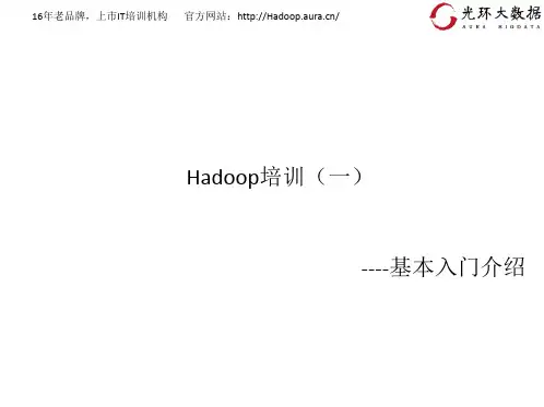 Hadoop入门培训—光环大数据培训
