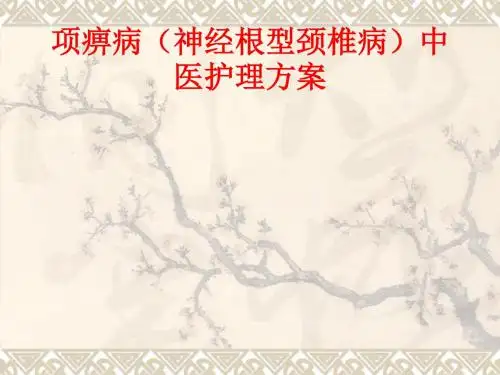 2014项痹病(神经根型颈椎病)中医护理方案