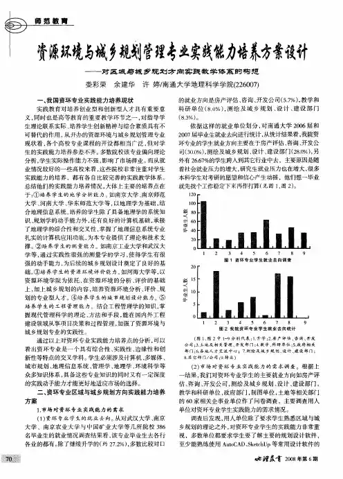 资源环境与城乡规划管理专业实践能力培养方案设计——对区域与城乡规划方向实践教学体系的构想