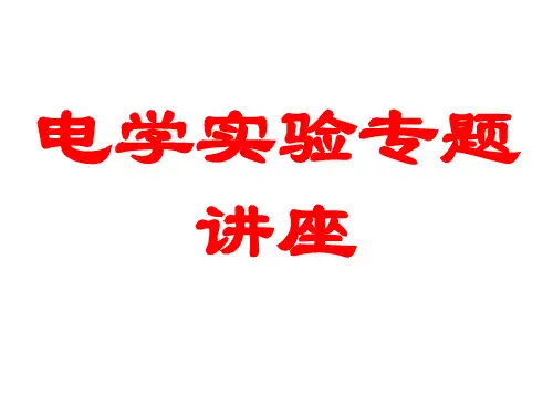 电学仪器的选择和连线资料