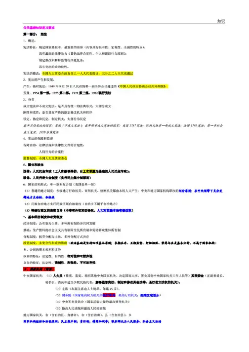 公共基础知识点整理必背!