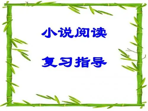 小说复习指导