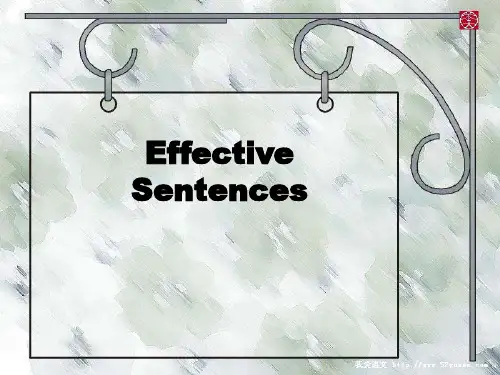 2.Effective sentences  句型结构