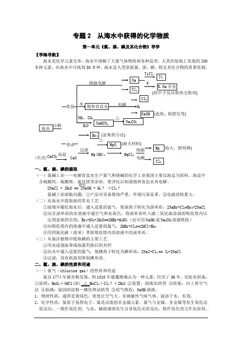 高一化学知识点总结