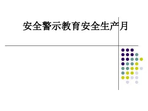 安全警示教育安全生产月ppt课件