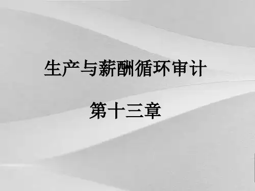 生产与薪酬循环审计概括