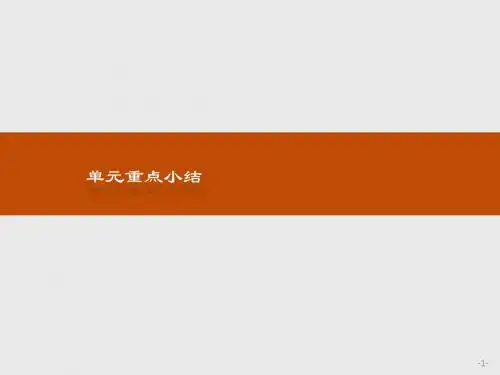 人教版2017高中英语(必修四)单元重点小结3 (PPT课件)