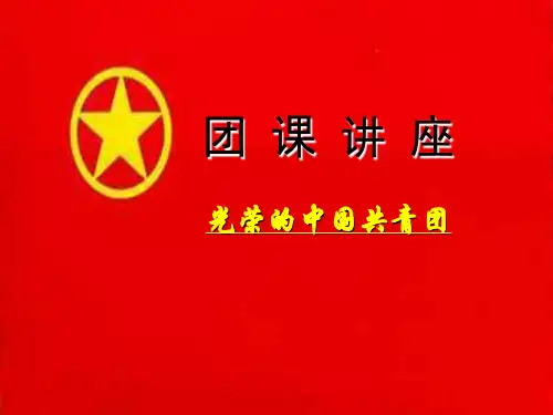 初中主题班会《光荣啊,中国共青团 》PPT课件