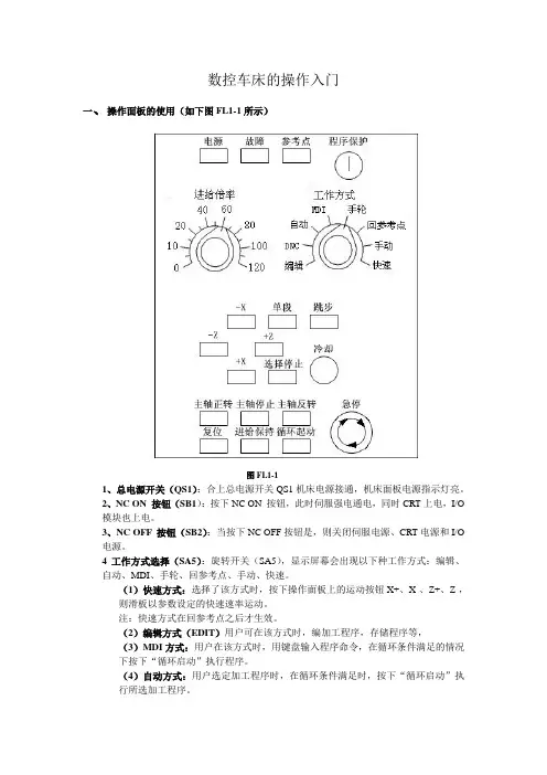 数控车床操作入门