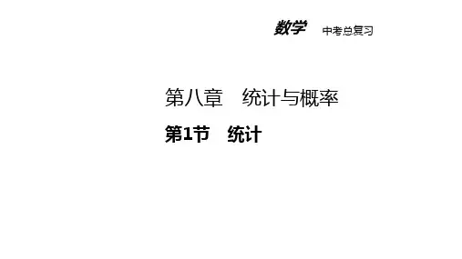 中考总复习数学第1节 统计