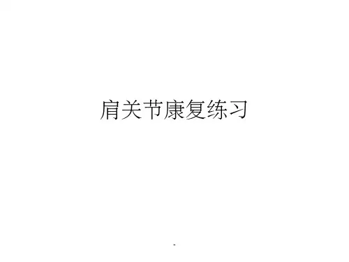 肩关节康复练习ppt