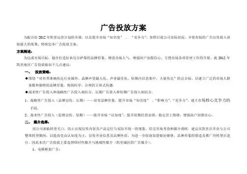 广告投放方案
