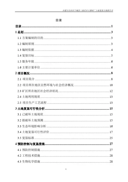 大塘砖厂复垦报告