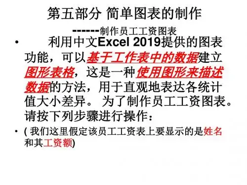 Excel2003电子表格处理软件上基础部分第五部分简单图表-精选文档