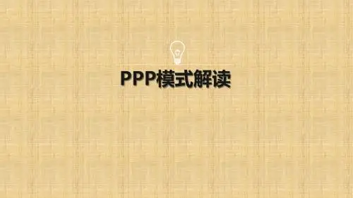 PPP模式解读