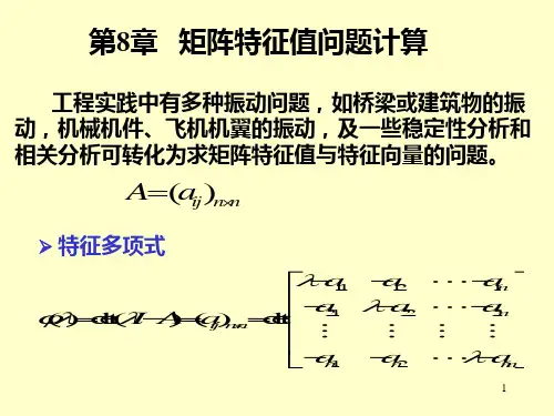 第8章矩阵特征值问题计算PPT课件