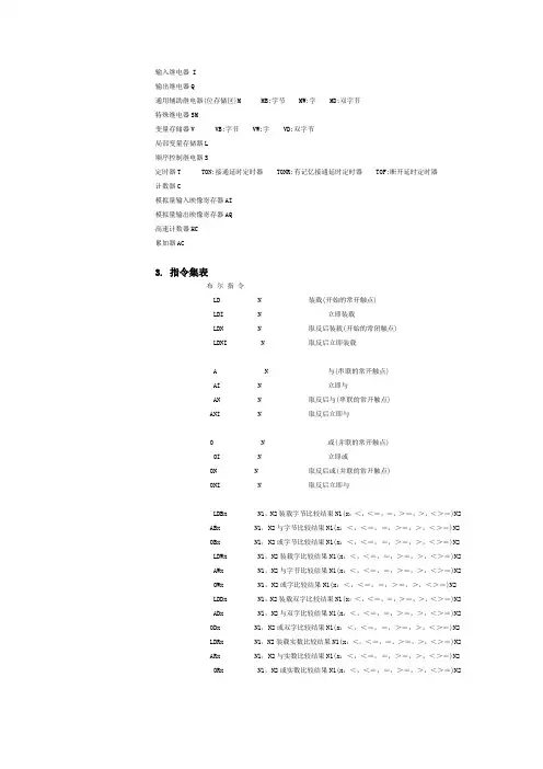 西门子PLC-STL编程小手册
