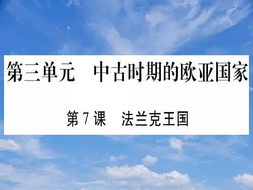 九年级历史上册第3单元中古时期的欧亚国家第7课法兰克王国课件岳麓版