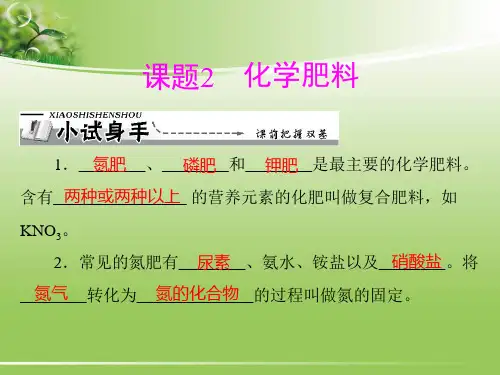 第十一单元 课题2 化学肥料