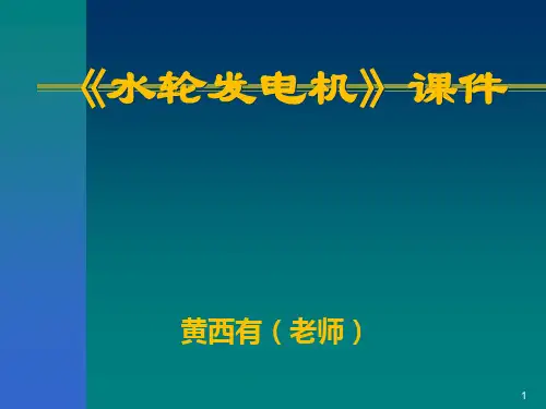 水轮发电机 ppt课件