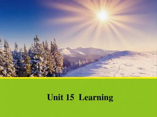 【英语】Unit 15《Section One Warm-up》课件 1(北师大版必修5)
