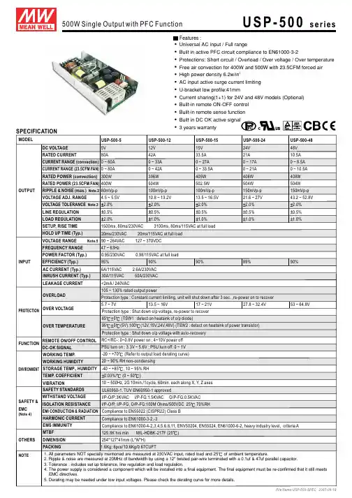 USP-500-15中文资料
