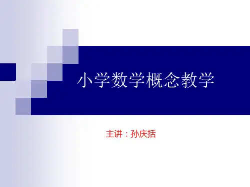 小学数学概念教学讲座精品PPT课件