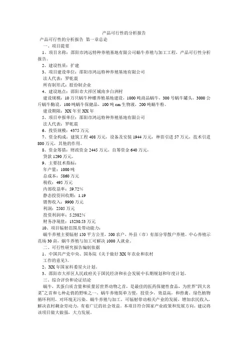 产品可行性的分析报告