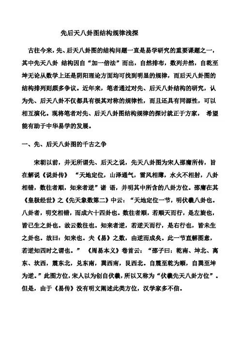 先后天八卦图结构规律浅探