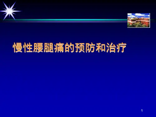 慢性腰腿痛的防治科大PPT课件
