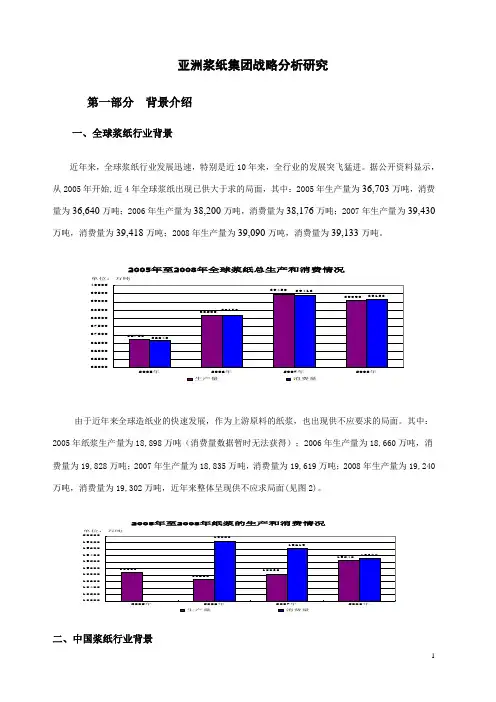 亚洲浆纸集团战略分析研究论文