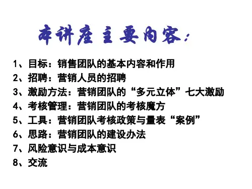 如何组建一支高效营销团队