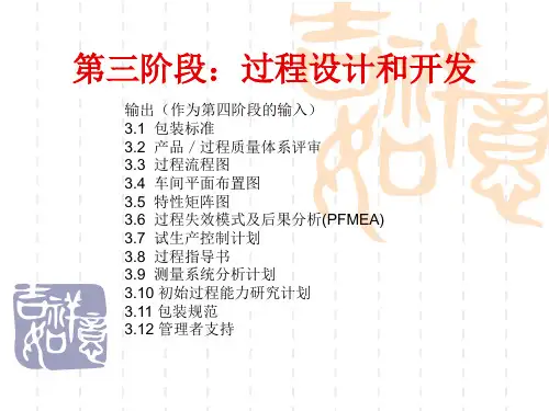 APQP第三阶段