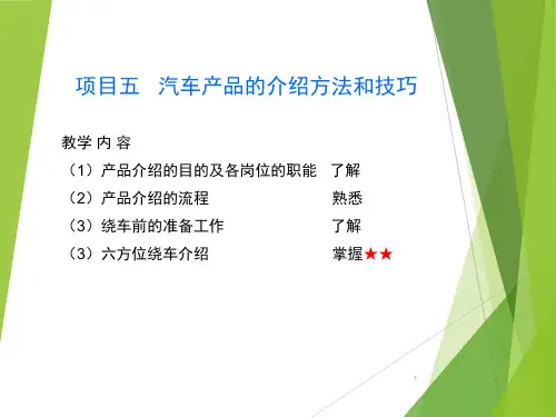 10 汽车产品的介绍方法ppt课件