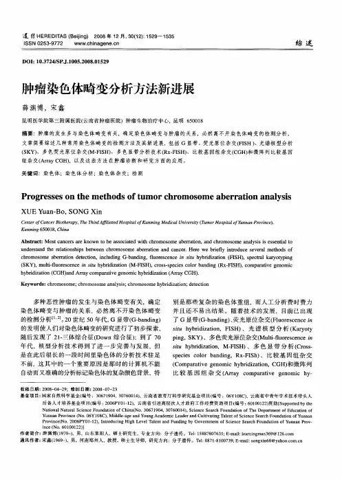 肿瘤染色体畸变分析方法新进展